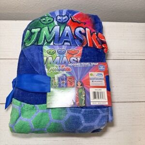 New PJ Masks Beach Hooded Towel Wrap 50" x 24" New Nightfall Catboy Gekko